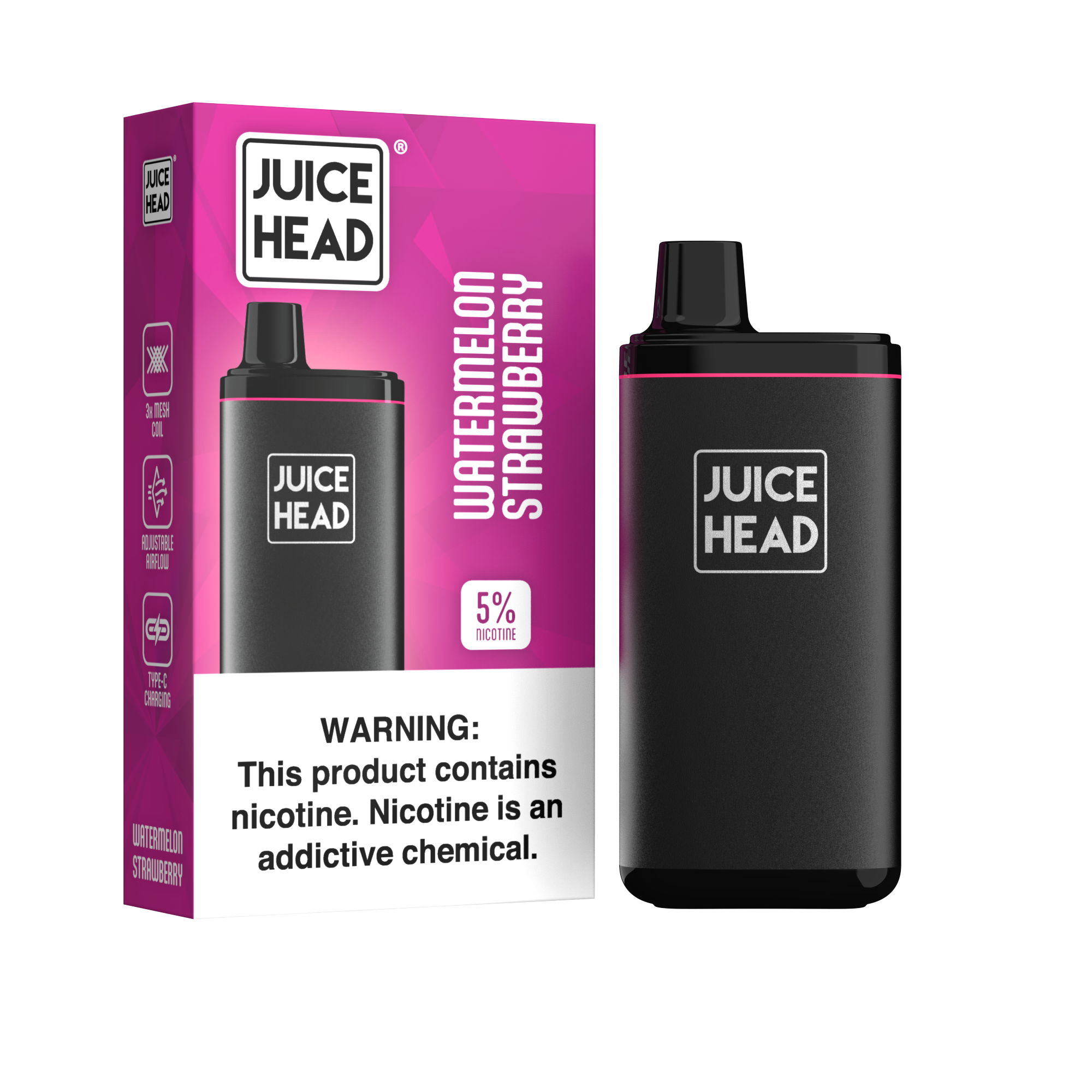 JUICE HEAD Vape 10 PACK CARTON - Watermelon Strawberry